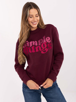 Burgundowa dresowa bluza z naszywką SUBLEVEL 