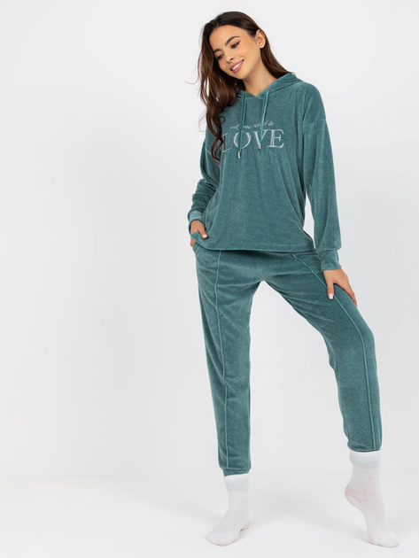 Hurtownia Morska ciepła piżama welurowa z napisami