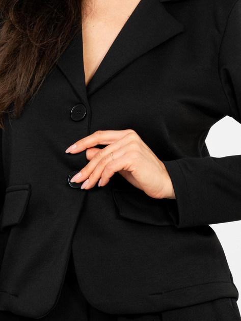 Czarna dresowa marynarka z miękkiego materiału