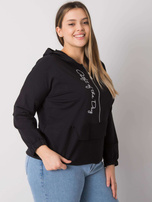 Czarna gładka bluzka plus size Elisa