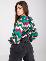 Zielona bluzka z wiązaniem na plecach Silesia 