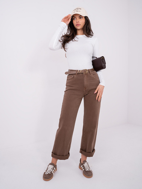 Ecru dopasowana bluzka basic z bawełny