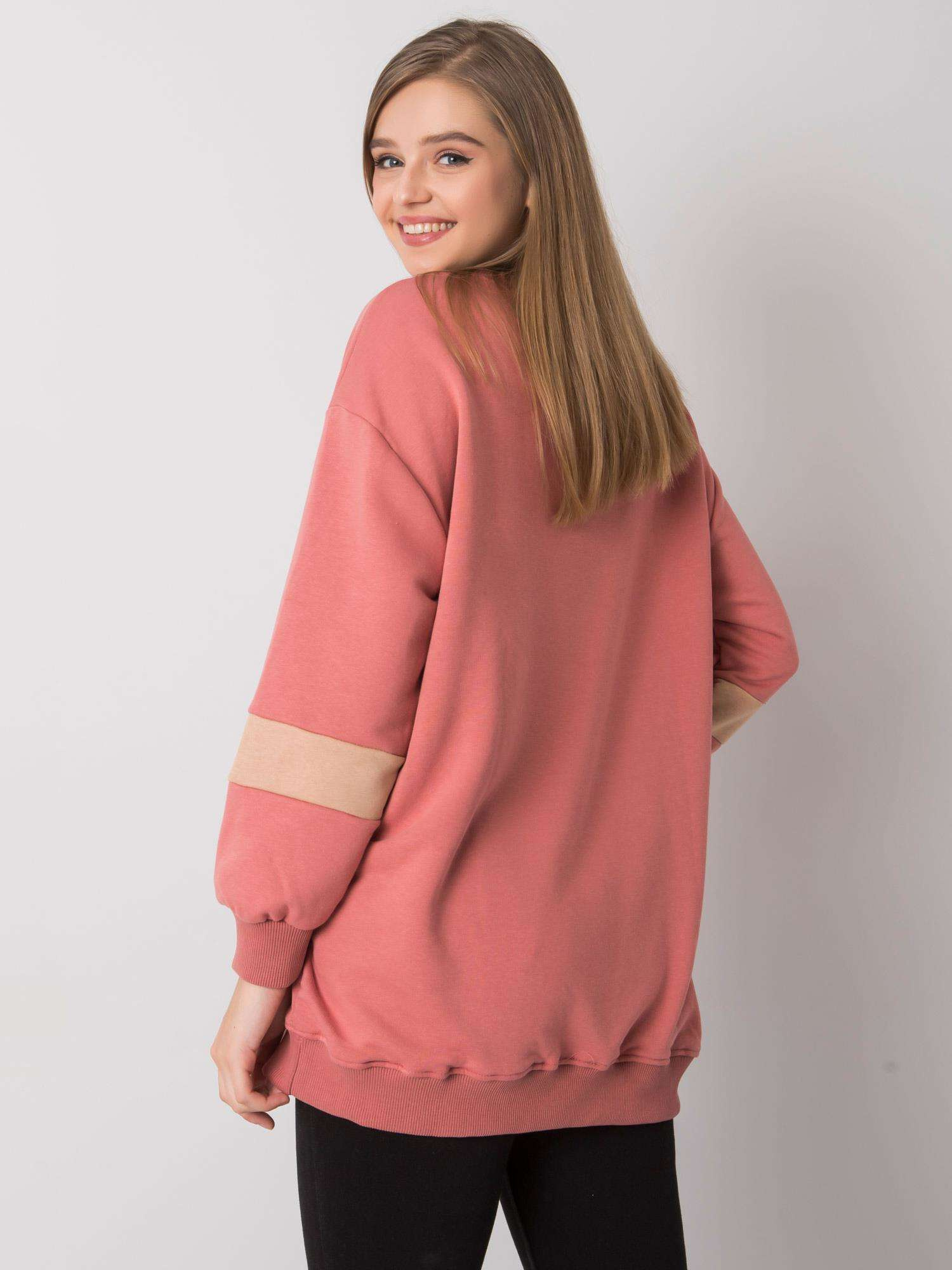 Brudnoróżowa bluza oversize z nadrukiem Kate