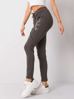 Ciemne khaki spodnie Maura