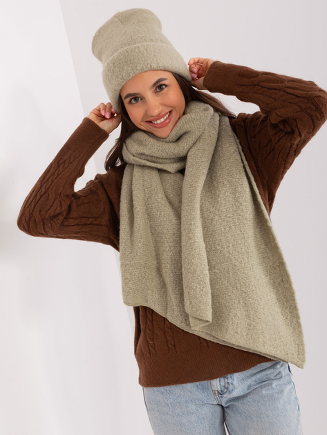 Hurtownia online Pistacjowy ciepły szal damski