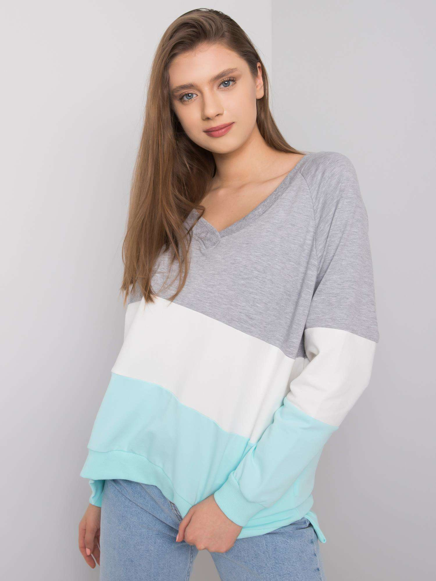 Szaro-miętowa bluza Lotta RUE PARIS