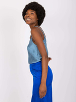 Niebieski top na regulowanych ramiączkach Adelina OCH BELLA