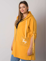 Żółta bluza plus size na suwak Zurich