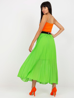 Hurtownia Jasnozielona spódnica plisowana o długości maxi 