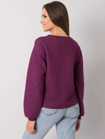 Fioletowa bluza pikowana bez kaptura Kerstine