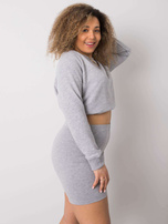 Graue Plus-Size-Shorts aus Baumwolle Alessia.