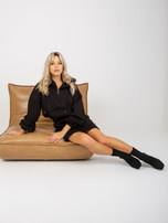 Hurtownia Czarny dresowy komplet basic ze spódnicą Emilie