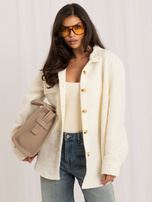 Ecru koszulowa kurtka oversize RUE PARIS