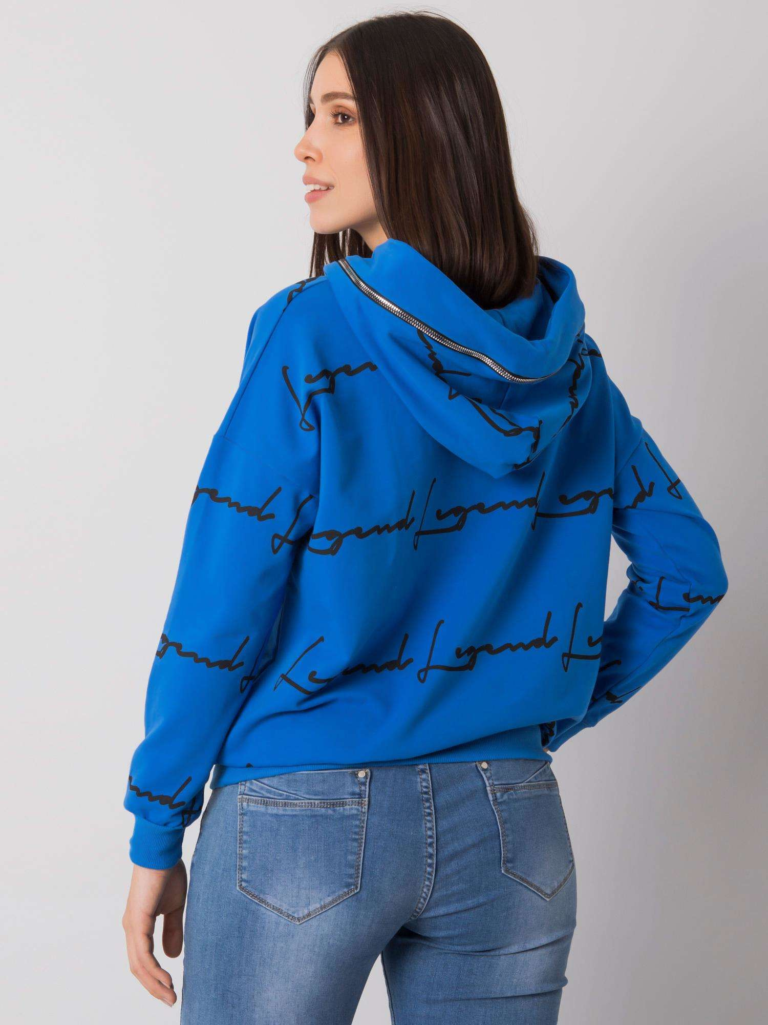 Dunkelblaue Plus-Size-Jacke mit Tasche Jossy.