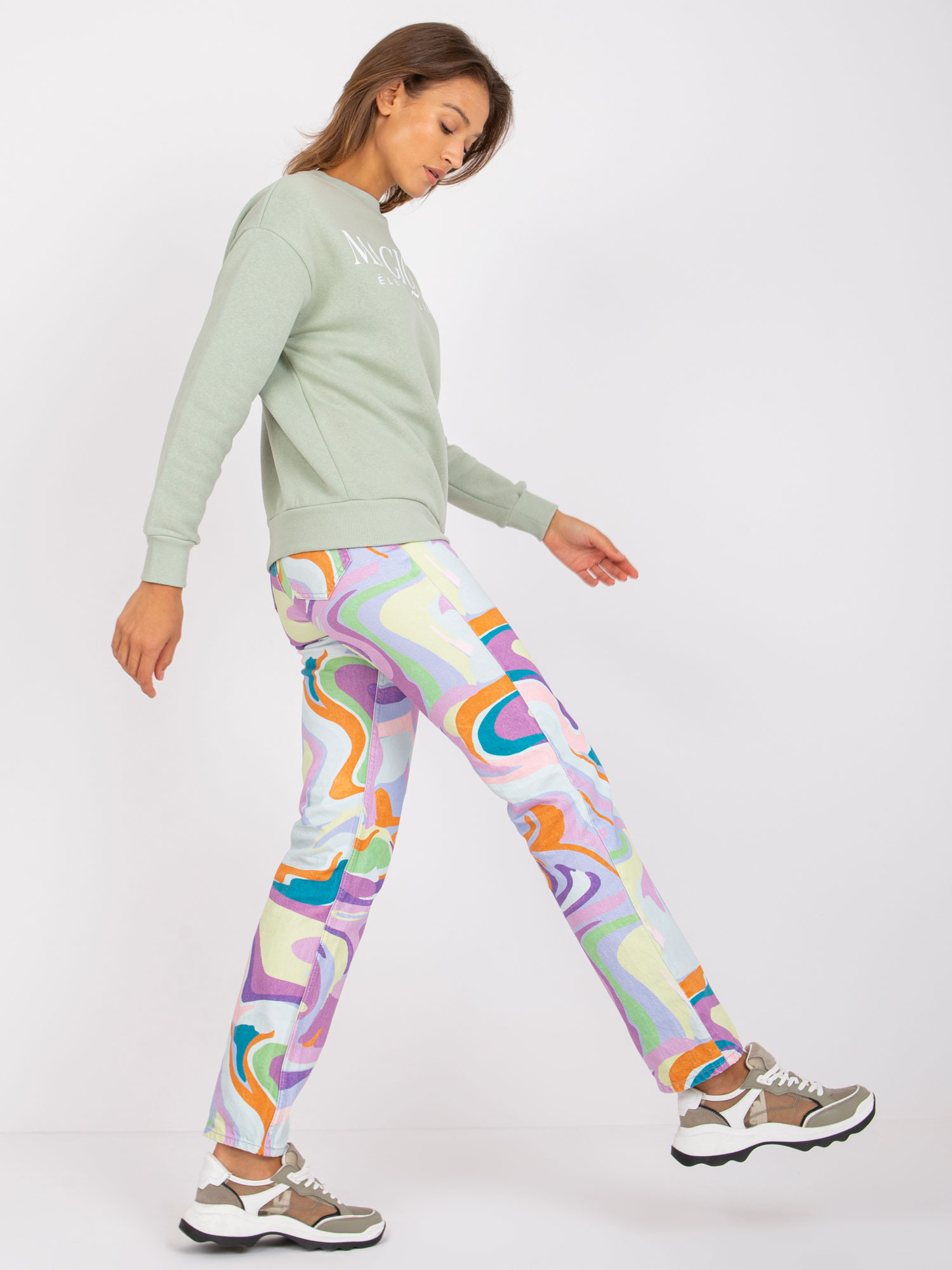Jasnozielona bluza dresowa bez kaptura Alizee SUBLEVEL 