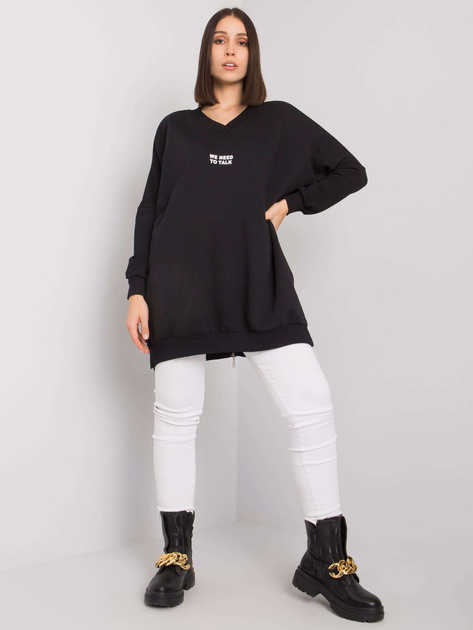 Czarna tunika plus size bawełniana Raella