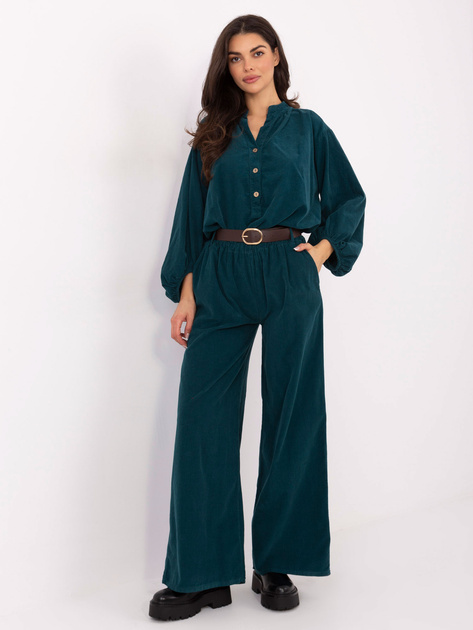 Morska koszulowa bluzka ze sztruksu