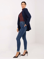 Ciemnoniebieskie jeansy extra high waist