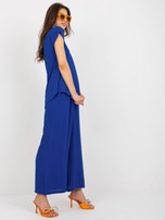 Hurtownia Kobaltowa wiskozowa bluzka na co dzień SUBLEVEL