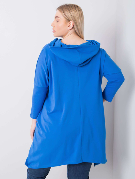 Ciemnoniebieska bluza plus size z kapturem Aina