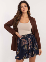 Hurt navy blue bubble skirt with print.
