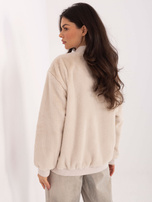 Jasnobeżowa dwustronna kurtka z suwakiem