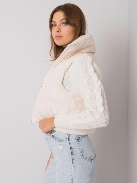 Ecru kamizelka pikowana Gizelle