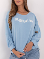 Jasnoniebieska damska bluza z miękkiego materiału RUE PARIS 