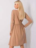 Camelowa sukienka Vega RUE PARIS