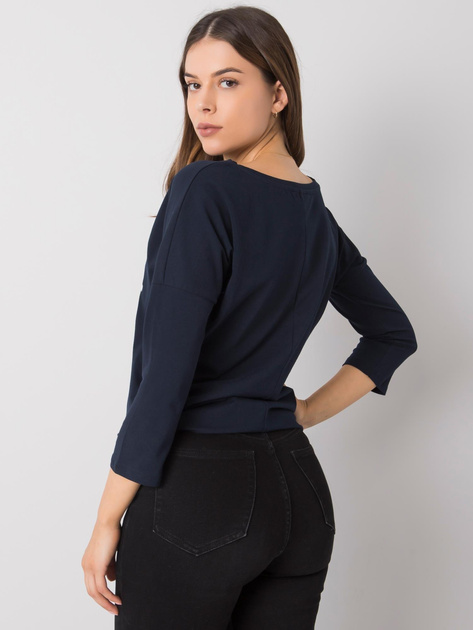 Granatowa bluzka z nadrukiem Rosita RUE PARIS