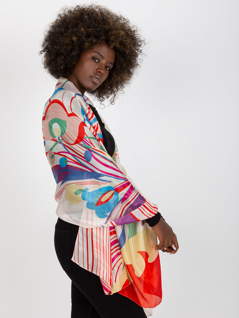 Żółta elegancka chusta we wzory