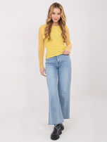 Żółta siateczkowa bluzka z podszewką 