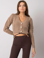 Ciemnobeżowy sweter rozpinany Aristide RUE PARIS