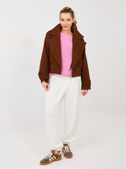 Ecru dresowe spodnie z kieszeniami