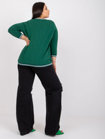 Ciemnozielona bluzka plus size Pearl