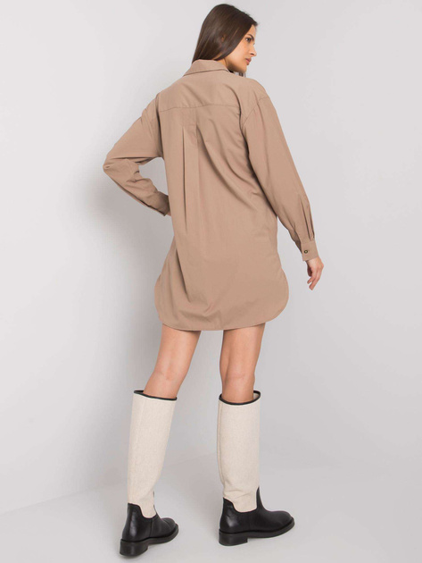 Ciemnobeżowa koszula z bawełny Terra