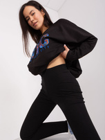 Hurt Czarny komplet casualowy z bluzą oversize 