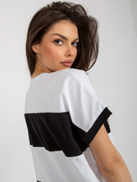 Hurt Biało-czarna bawełniana bluzka basic w paski