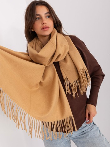 Wholesale Camel Women's Scarf with Fringes