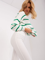 Ecru legginsy high waist w prążek