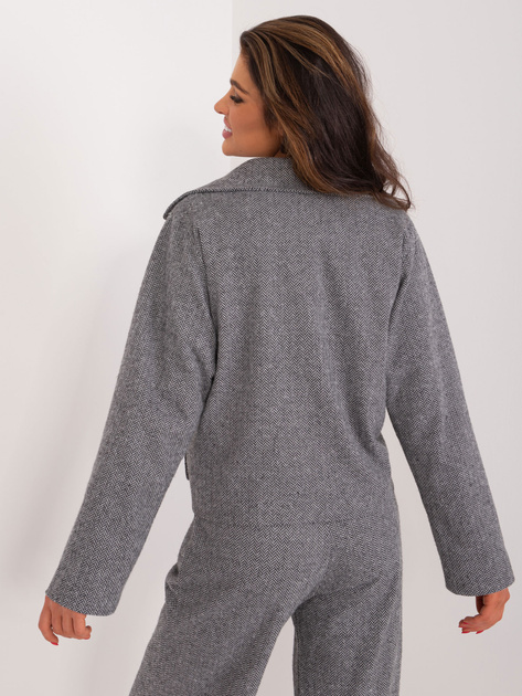 Hurt Czarno-szara damska marynarka w jodełkę