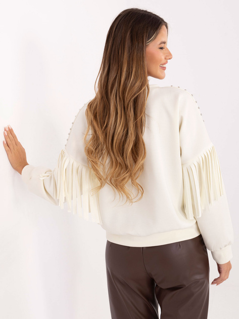 Ecru damska bluza w stylu country RUE PARIS