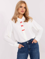 Hurt Ecru elegancka koszula damska z kołnierzykiem