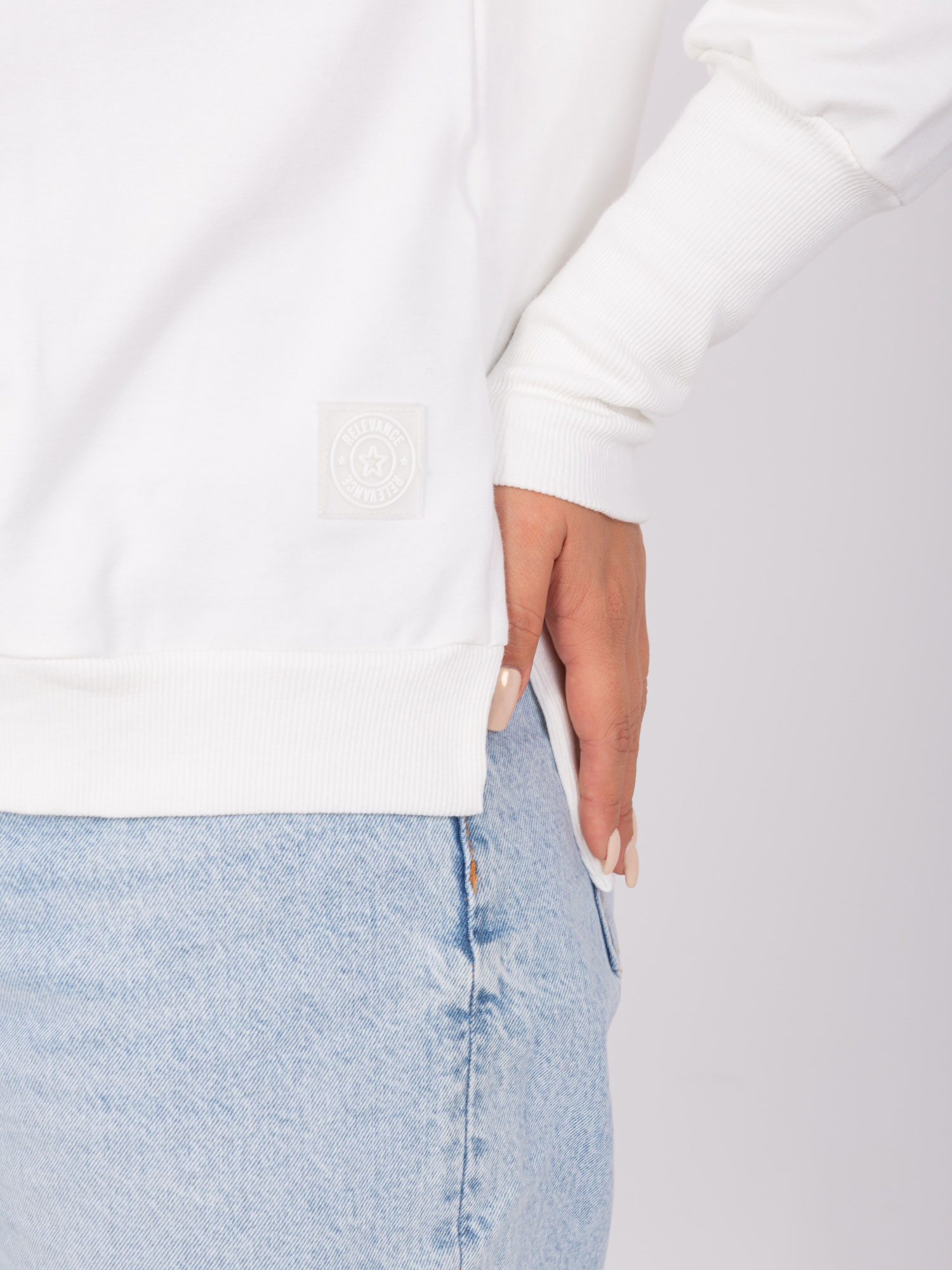 Ecru bawełniana damska bluzka plus size