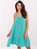 Turkusowa muślinowa sukienka z bawełny OCH BELLA