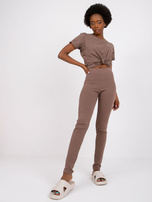 Kawowe legginsy Basic