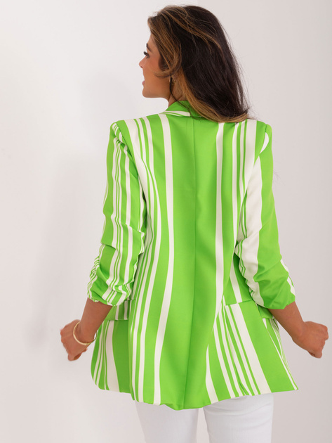 Hurt Jasnozielono-ecru marynarka z rękawem 3/4