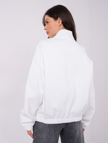 Ecru rozpinana bluza basic z bawełny