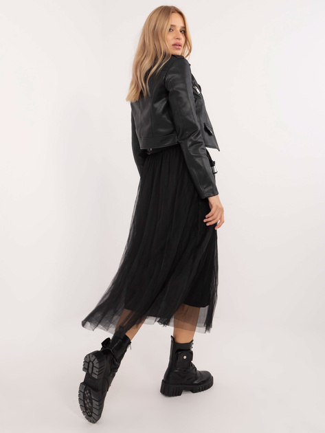 Hurtownia Czarna tiulowa spódnica z podszewką