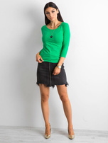 Zielona bluzka basic z bawełny Mona